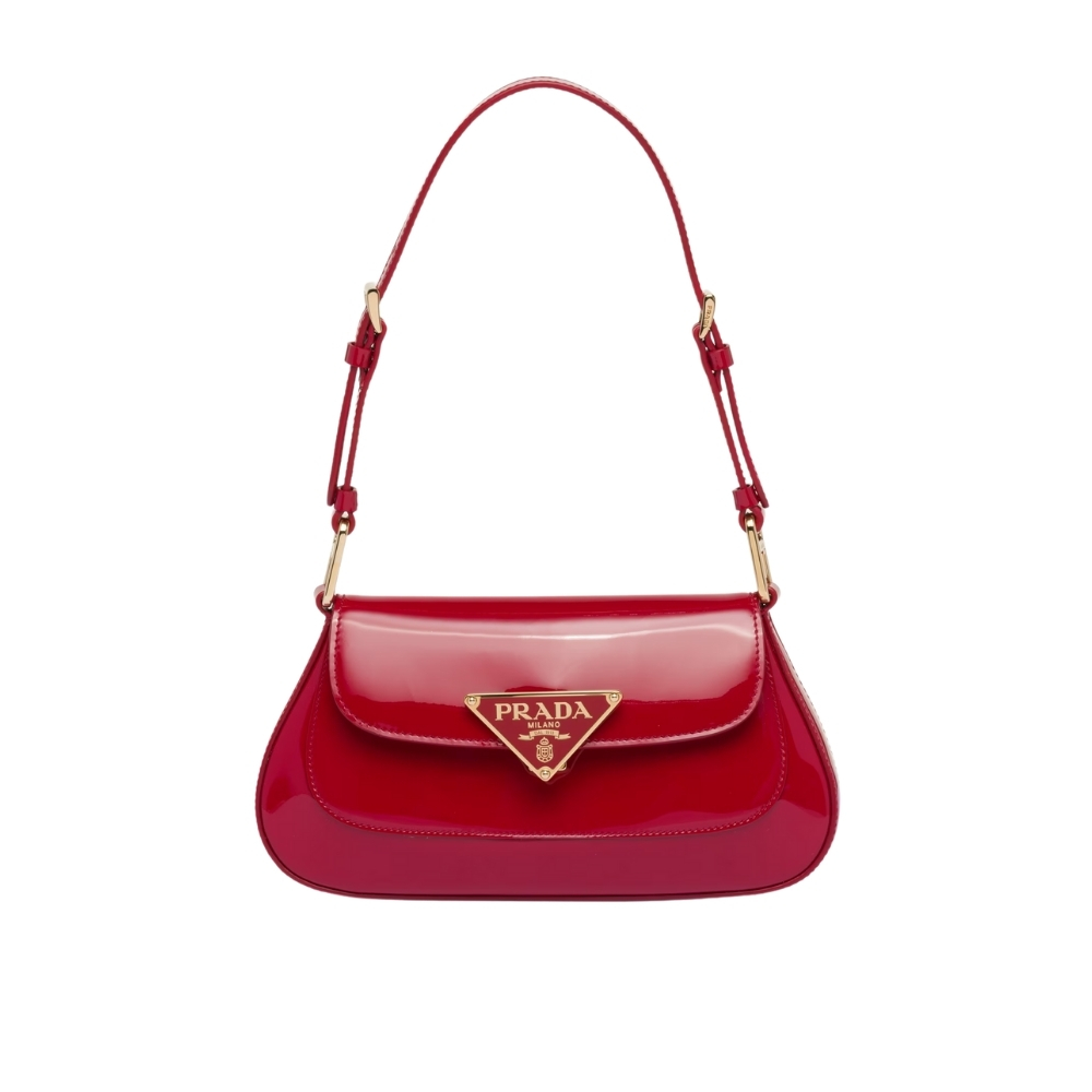26-15.jpg Prada Patent Leather Shoulder Bag In Cherry Red 25Cm 1Bd355 069 F0E06 V Hto - Image 1