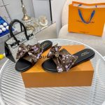 Louis Vuitton X Takashi Murakami Lily Flat Mule Sakura Brown 1AGVYB - Image 3