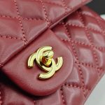 Chanel Classic 11.12 Handbag Gold Tone Metal Burgundy 25Cm A01112 Y04059 Nzv44 - Image 9