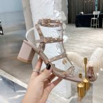 Valentino Garavani Rockstud Ankle Strap Sandal Beige 5W2S0491Vbp P45 - Image 8
