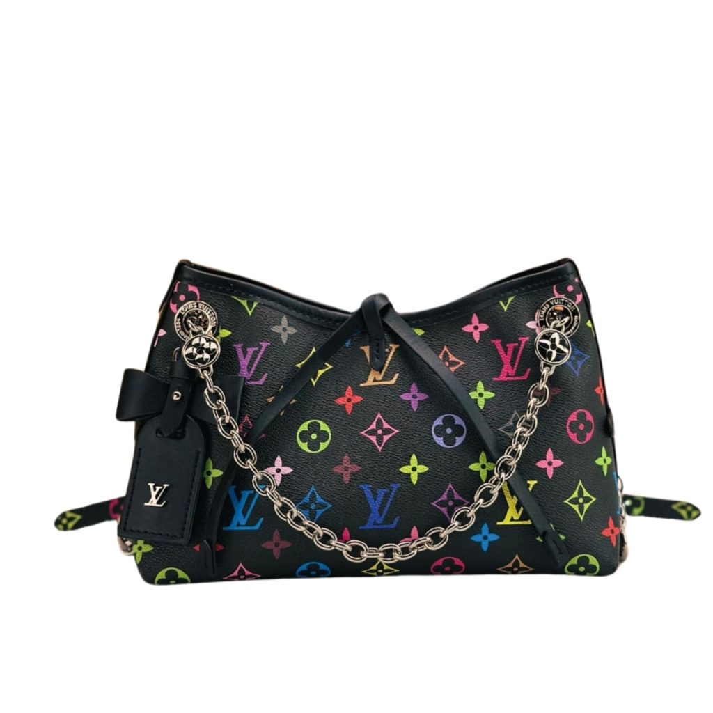 Louis Vuitton Carryall BB Bag Monogram Multicolore Noir  26cm - Image 2