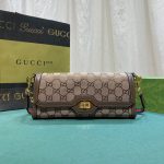 Gucci Luce Small Gg Canvas Shoulder Bag Beige Brown 27.5Cm - Image 10