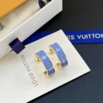 Louis Vuitton Nanogram Enamel Earrings Blue M01832 - Image 3
