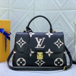 Louis Vuitton Madeleine BB Monogram Empreinte Leather Top Handle Bag Black and Beige 24cm M45978 - Image 3