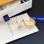 Louis Vuitton Nanogram Enamel Earrings White M01830 - Image 3