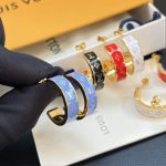 Louis Vuitton Nanogram Enamel Earrings Blue M01832 - Image 4