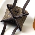 Fendi Origami Medium Ff Jacquard Fabric Bag Brown 27Cm 8Bh414Afpmf1Gl7 - Image 5