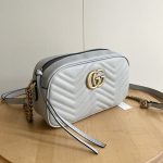 Gucci Gg Marmont Small Shoulder Bag Light Grey 24Cm 447632 Aabzb 1712 - Image 4
