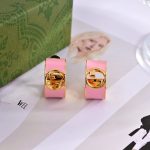 Gucci Blondie Enamel Hoop Earrings Pink 796764 J1630 8075 - Image 3