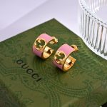 Gucci Blondie Enamel Hoop Earrings Pink 796764 J1630 8075 - Image 4