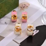 Gucci Blondie Enamel Hoop Earrings Pink 796764 J1630 8075 - Image 5