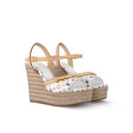 Louis Vuitton X Takashi Murakami Helios Wedge Sandal White 1agyx0 - Image 7