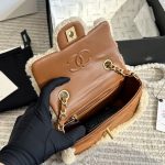 Chanel Mini Flap Bag Shearling Beige And Brown 18Cm As5148 B18194 Nzw48 - Image 11