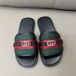 Gucci Men Slide Sandal With Interlocking G Green And Red ‎835091 Haahh 8449 - Image 3