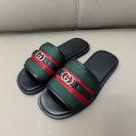 Gucci Men Slide Sandal With Interlocking G Green And Red ‎835091 Haahh 8449 - Image 4