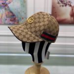 Gucci Gg Canvas With Web Baseball Cap Brown - Image 6