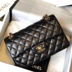 Chanel Classic 11.12 Handbag Gold Tone Metal Black 25Cm A01112 Y01295 94305 - Image 3