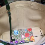 Gucci Ophidia GG Flora Medium Tote Green 44cm - Image 9