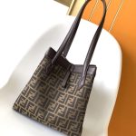 Fendi Origami Medium Ff Jacquard Fabric Bag Brown 27Cm 8Bh414Afpmf1Gl7 - Image 6