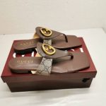 Gucci Women'S Blondie Thong Sandals Brown 752659 9I650 9769 - Image 3