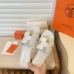 Hermes Oran Sandals Full White - Image 3