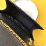 Saint Laurent Envelope Medium In Quilted Grain De Poudre Embossed Leather Black Gold 24Cm 600185Bow911000 - Image 5