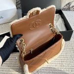 Chanel Flap Bag Shearling Beige And Brown 23Cm As5149 B18194 Nzw48 - Image 8