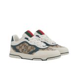 Gucci Men Re Web Trainer Beige And Blue GG Canvas 821730 AAEMC 9566 - Image 7
