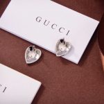 Gucci Heart Earrings With Interlocking G Light Blue Enamel Silver 645547 J8410 8183 - Image 4