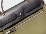 HERMES HERBAG ZIP 31 BAG PALLADIUM HARDWARE KHAKI 31CM - Image 10