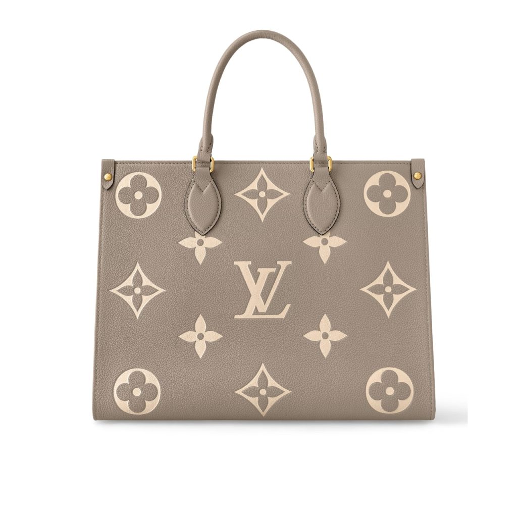Louis Vuitton Onthego MM Monogram Empreinte Leather Tote Bag Dove Cream 35cm M45494 - Image 2
