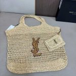 Saint Laurent Raffia Icare Tote Bag Naturel And Brown Gold 45Cm 772191Gaaek2063 - Image 3