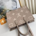 Louis Vuitton Onthego MM Monogram Empreinte Leather Tote Bag Dove Cream 35cm M45494 - Image 8