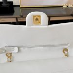 Chanel Classic Medium Handbag White 25cm A01112 - Image 7