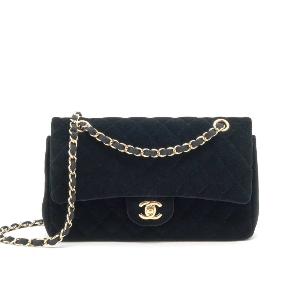 Chanel Velvet Pearl Crush Mini Flap Bag Black 20Cm - Image 2