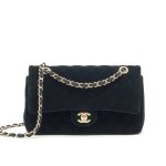 Chanel Velvet Pearl Crush Mini Flap Bag Black 20Cm