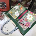 Gucci Ophidia GG Flora Medium Tote Green 44cm - Image 10