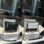 Chanel Gabrielle Small Hobo Bag Smooth Gold Silver Tone Black 20Cm A91810 Y61477 94305 - Image 8