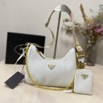 Prada Re Edition 2005 Saffiano Leather Bag White 22cm 1BH204 NZV F02EN V V2M - Image 3