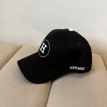 Hermes Baseball Cap Black H Logo - Image 3