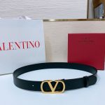 Valentino Garavani Leather Belt Vlogo Reversible Black 40mm 6Y2T0Q87ECU 0NO - Image 3