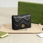 Gucci Gg Marmont Card Case Wallet Black 11cm 466492 Dtd1t 1000 - Image 5