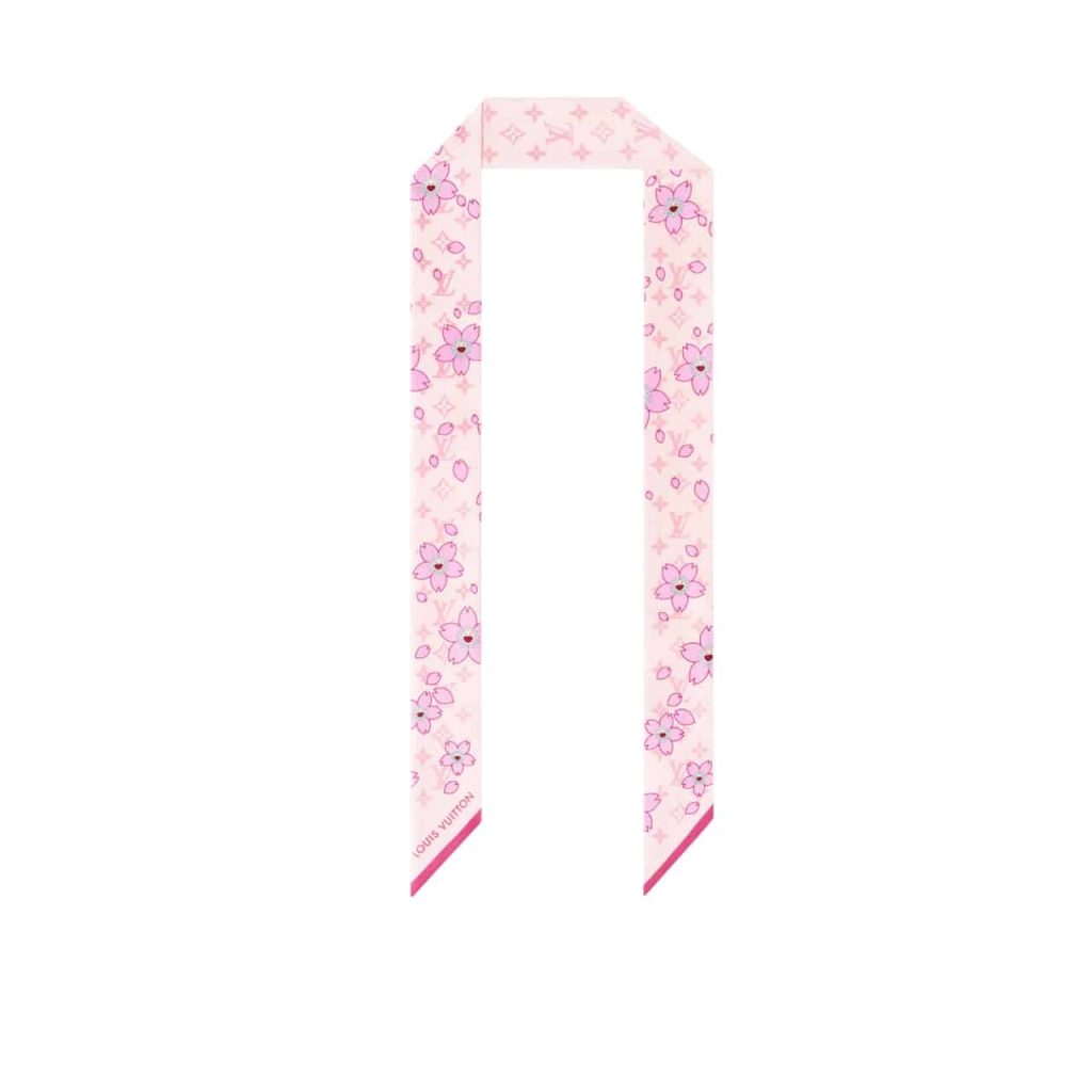 Louis Vuitton X Takashi Murakami Monogram Cherry Blossom Bandeau Bb In Rose 120cm M94969 - Image 2