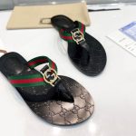 Gucci GG Thong Web Sandal Black 270374 H9020 8476 - Image 4