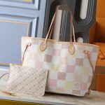 Louis Vuitton Neverfull MM Damier Canvas Peach 31Cm N40668 - Image 3