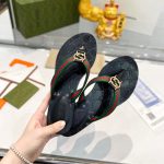 Gucci GG Thong Web Sandal Black 270374 H9020 8476 - Image 5