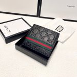 Gucci Guccissima Web Bifold Wallet Black 11cm - Image 3