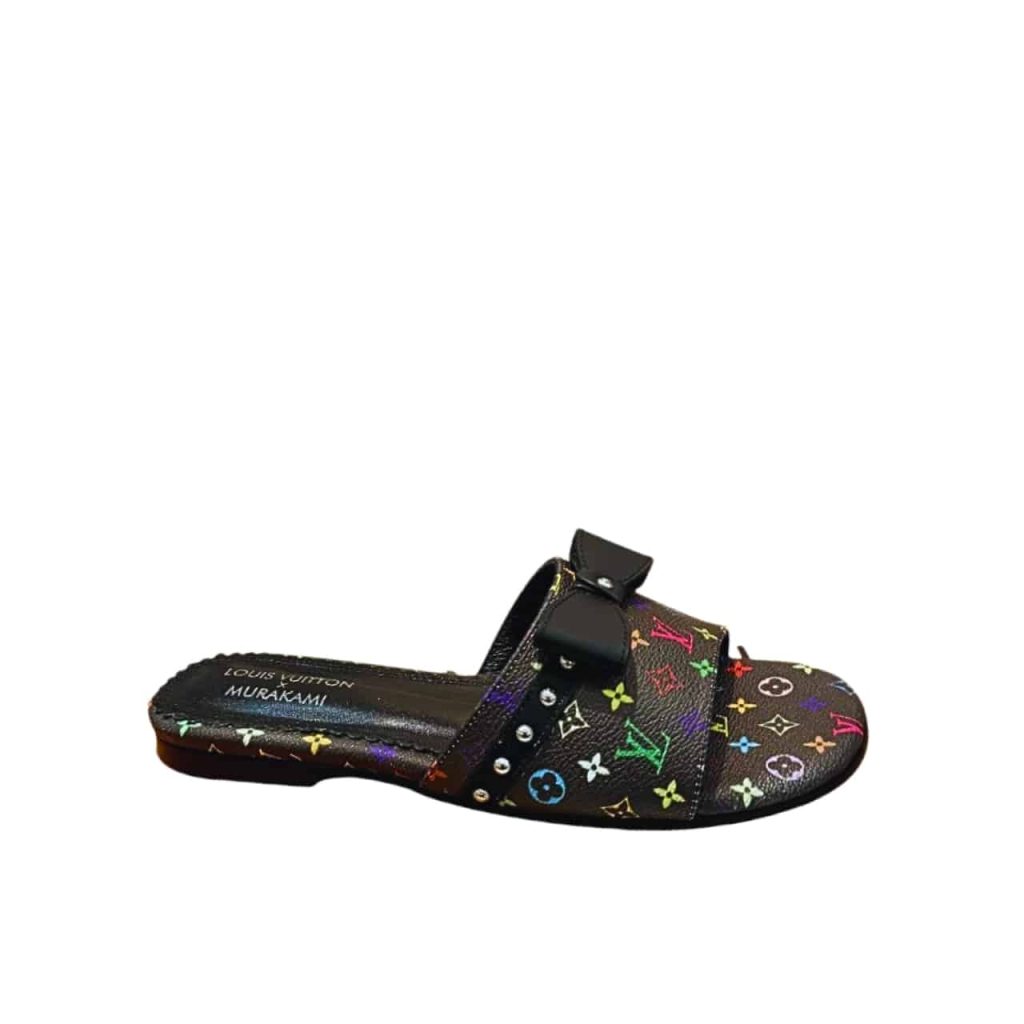 Louis Vuitton X Takashi Murakami 6am Flat Mule Black - Image 2