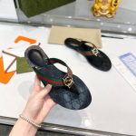 Gucci GG Thong Web Sandal Black 270374 H9020 8476 - Image 7