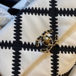 Chanel 19 Flap Bag Crochet Gold And Silver Tone White Black 24Cm AS1160 B04824 C0200 - Image 6